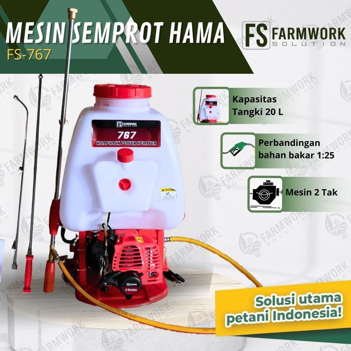 Diskon Mesin Semprot Tanaman Hama Power Sprayer Fs767 2 Tak 20 Liter / Knapsack Power Sprayer Fs767