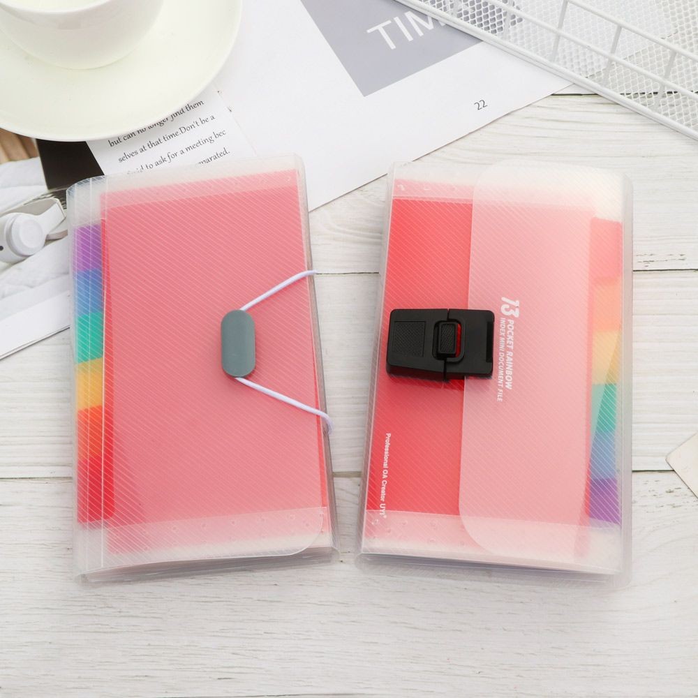School Plastic File Case 13 Pockets Document Bag File Folder Paper Organizer For A6|A4