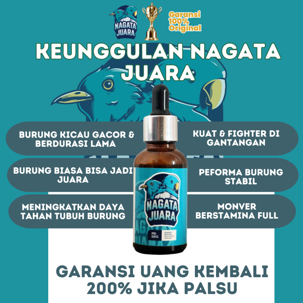 NAGATA JUARA Vitamin Burung Nagata Juara Buat Burung Anda Gacor Full Isian Dengan Nagata Juara