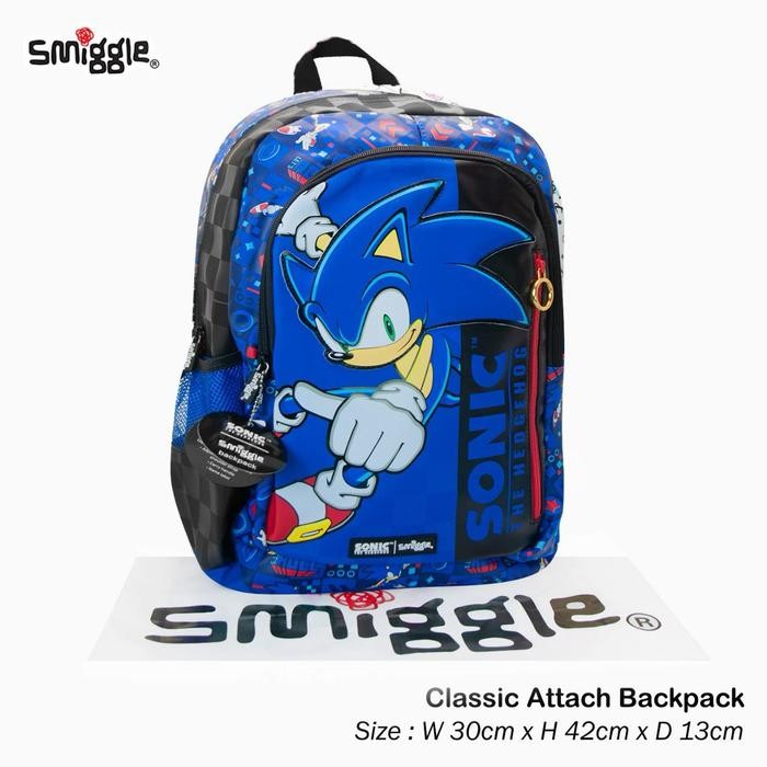 Terlaris Tas Ransel Anak Sonic/Tas Ransel Smiggle Sonic/Tas Ransel Kotak Makan Double Dekker Sonic