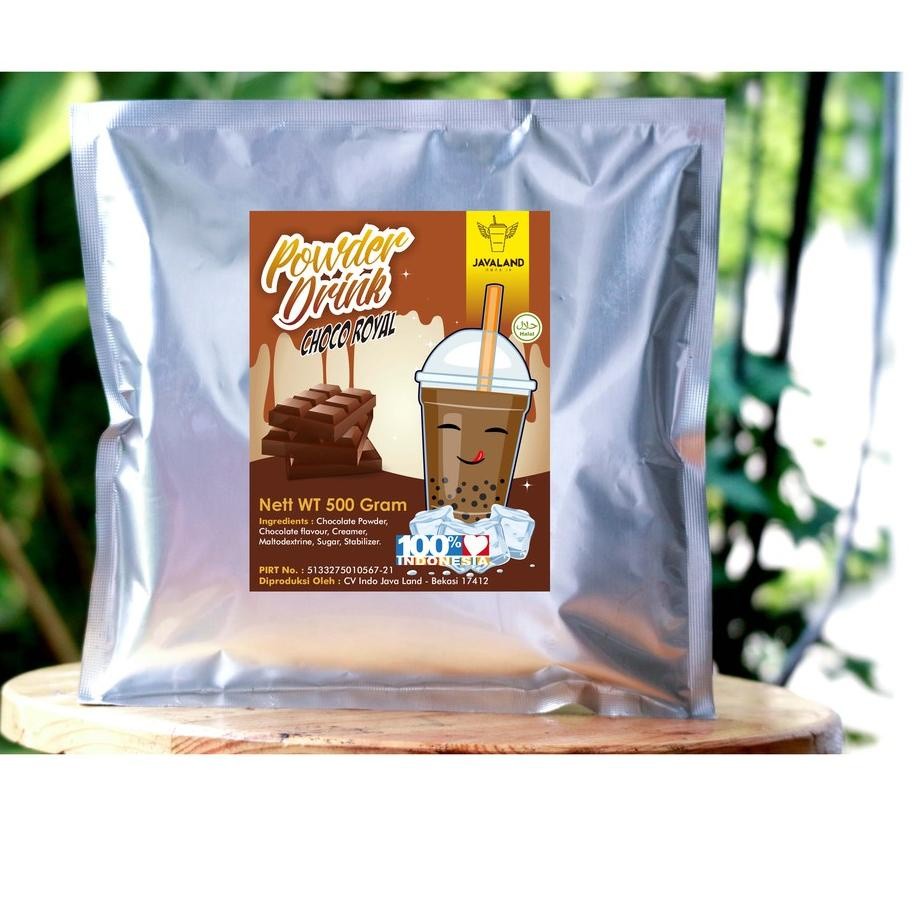 

Javaland Bubuk Minuman Rasa Choco Royal / Coklat 500 gram - Regular Plain Bubble Powder Drink Boba