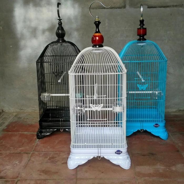 Kandang besi kotak oval gantung