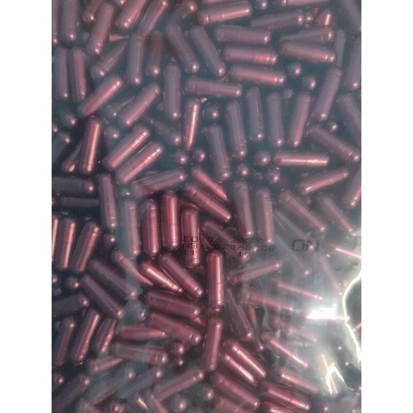 Cangkang Kapsul Kosong No.0 Warna Maroon Metalik