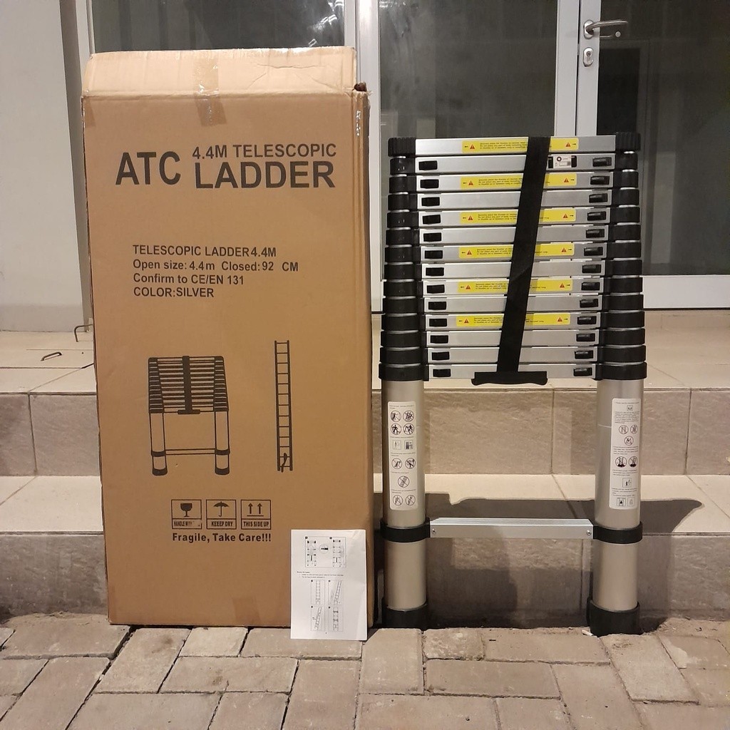 Tangga Teleskopik Lipat Tangga Tangan Aluminium 4.4 Meter Merk ATC