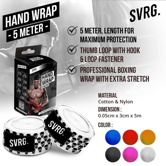 Svarga Hand Wrap 5 Meter - Handwrap Boxing - MMA - Muaythai