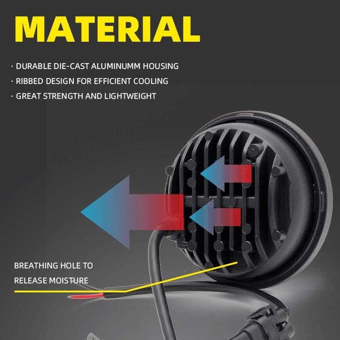 SALE DAYMAKER C70 LAMPU 2 WARNA HONDA 4.5" 4.5 INCH DAYMAKER VESPA 4,5 INC