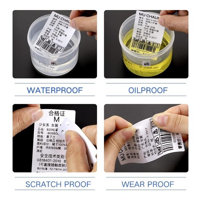 

Terlaris- Thermal Label Printer Sticker Niimbot B21 Refill Label - Plain White