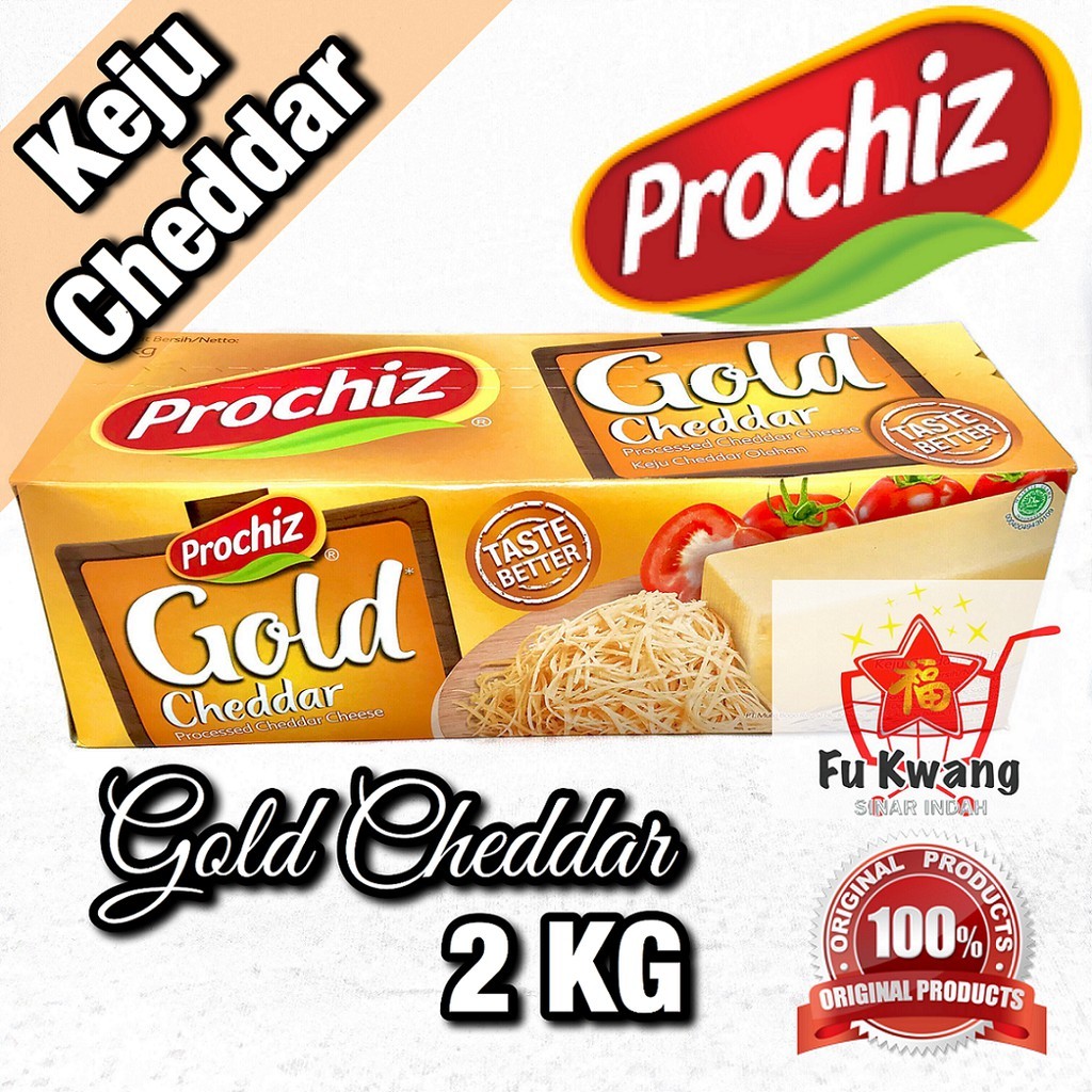 

Keju Prochiz Gold Cheddar Olahan 2 Kg Halal Mui