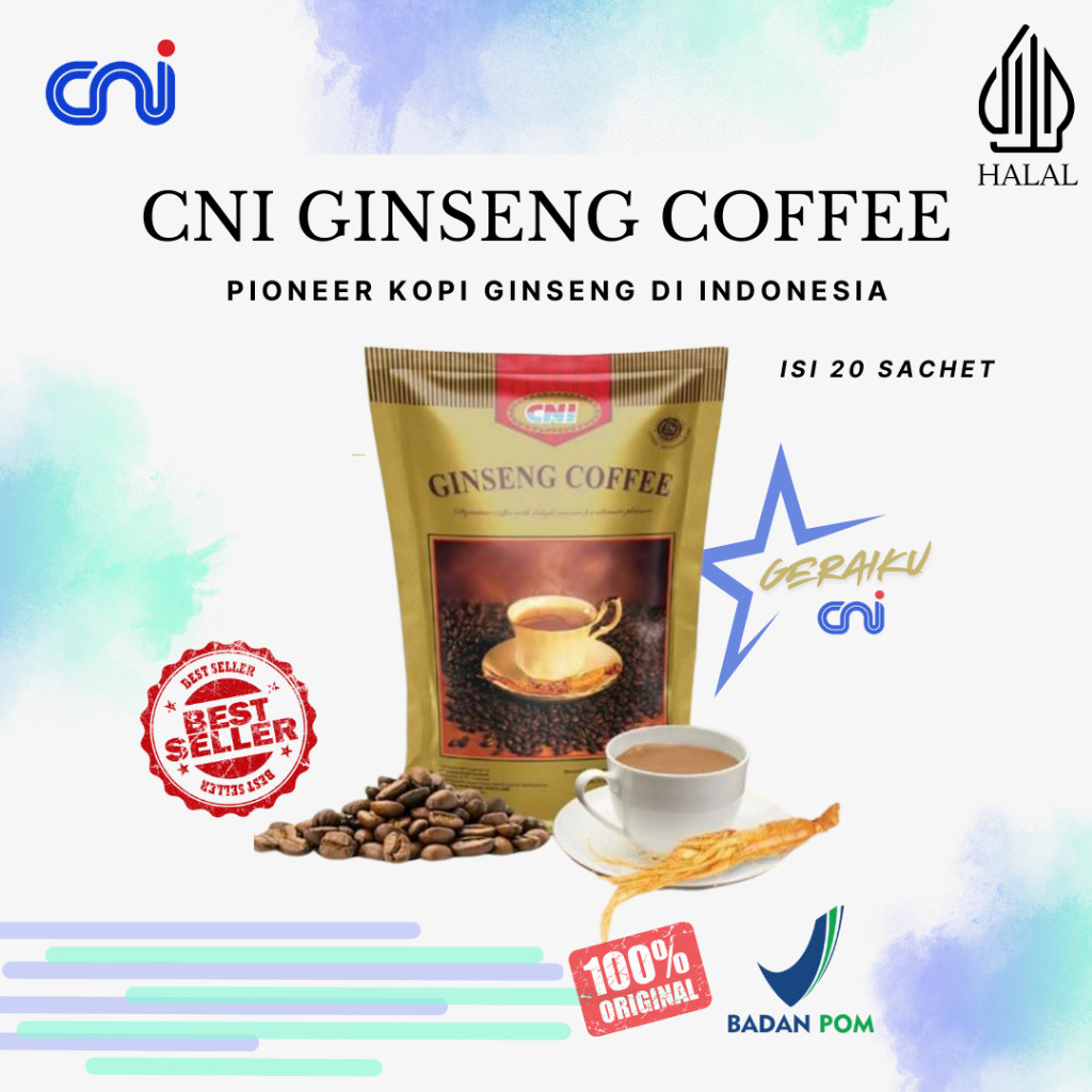 

Kopi Ginseng CNI isi 20 sachet Original