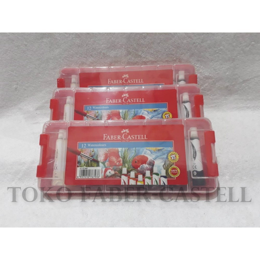 

Cat Air Faber Castell / Water Colour 6 Mili / Set 12 Warna / Kemasan Plastik Case