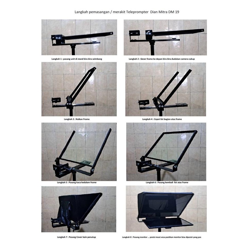 

Art - Paket Teleprompter + Stand/Tripod Lokal Dian Mitra Dm 19