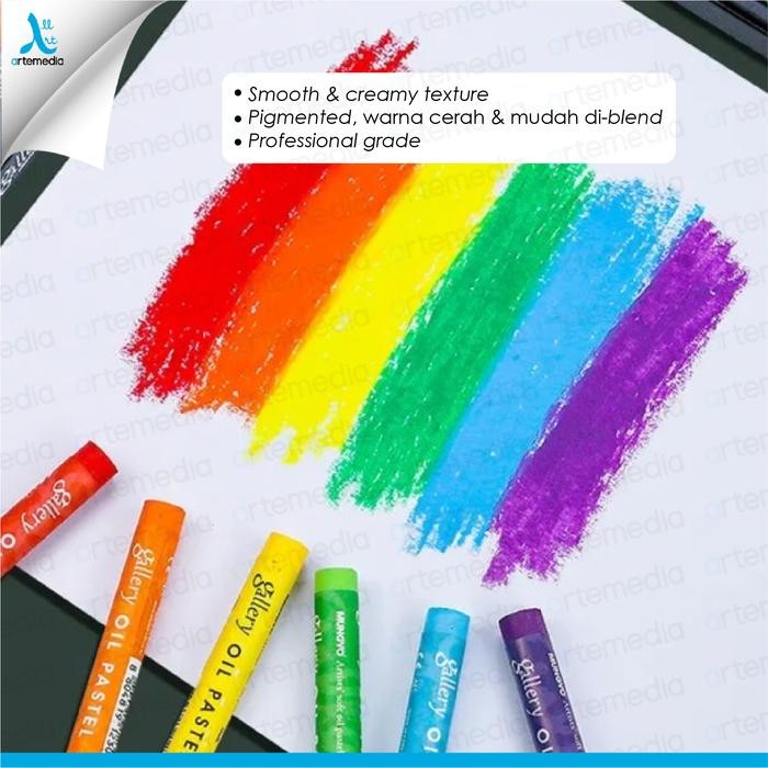 

Art - Mungyo Gallery Artists Soft Oil Pastel Set Crayon Krayon Minyak