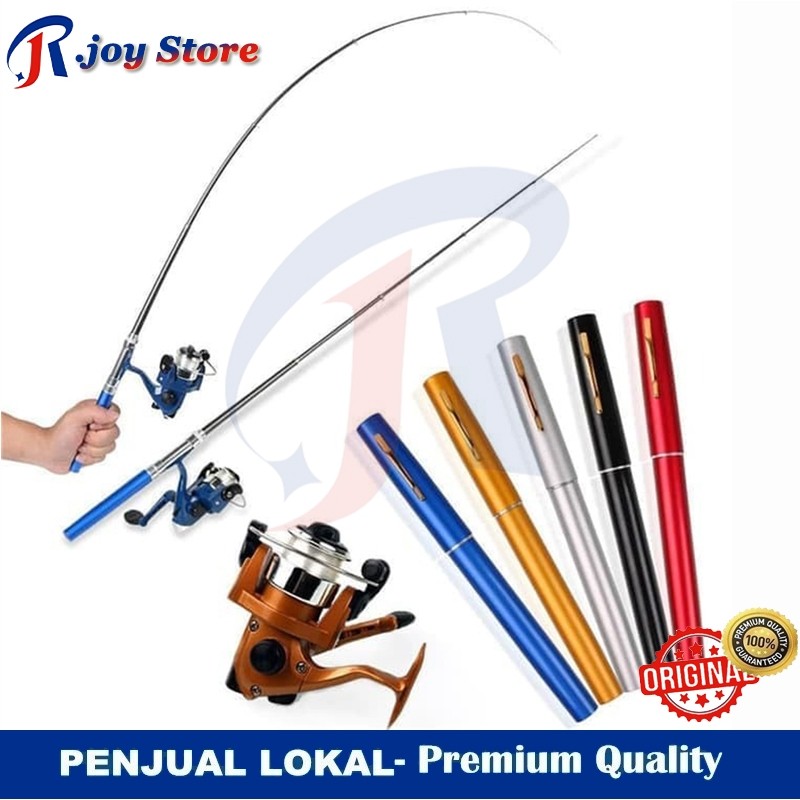 Pancingan Pulpen Mini Fishing Rod Pen Joran Pancing Pulpen Pancingan Mini Portable Alat Pancing