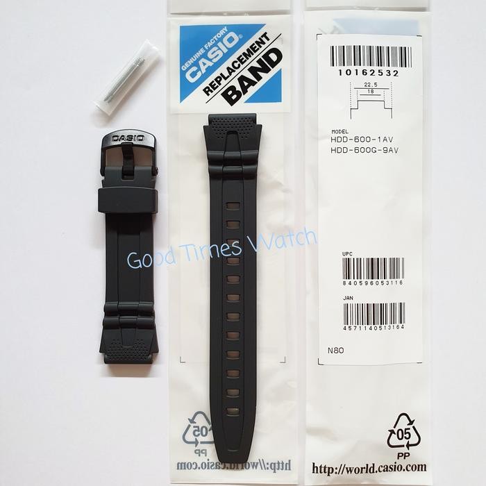 Strap Casio Hdd-600-1A Hdd 600 Casio Original