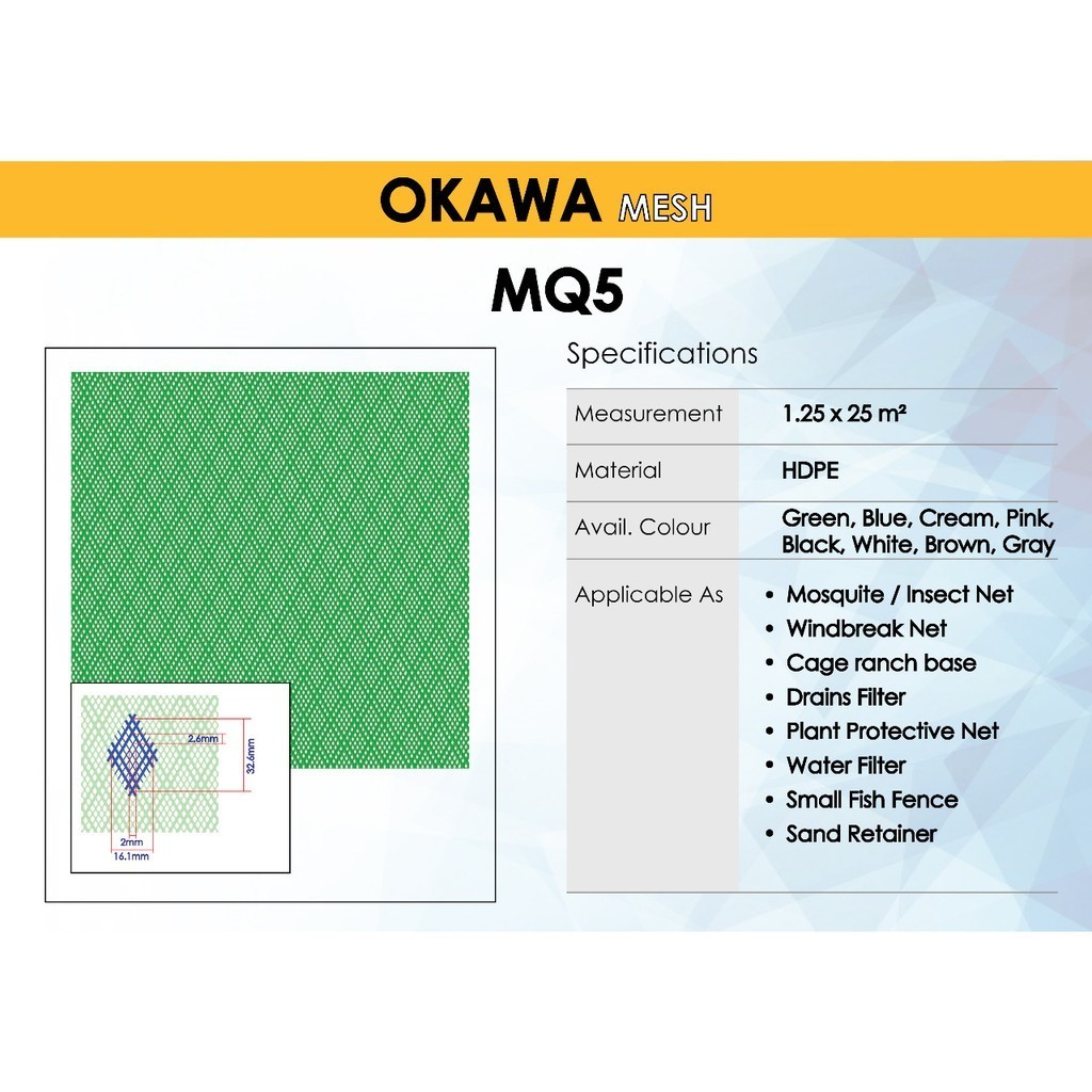 KAWAT NYAMUK PLASTIK KAIN / KASA NYAMUK PVC / INSECT NET HDPE / Ventilasi Udara Lubang Angin