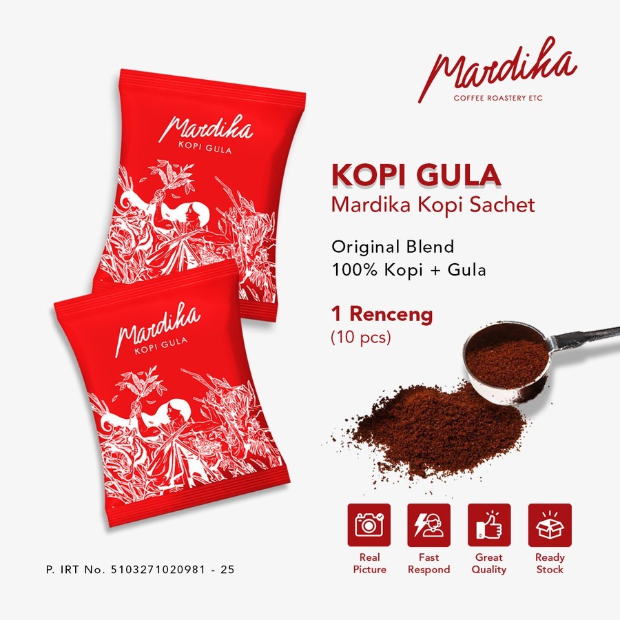 

KOPI GULA ORIGINAL MARDIKA RENCENG (isi 10 sachet)