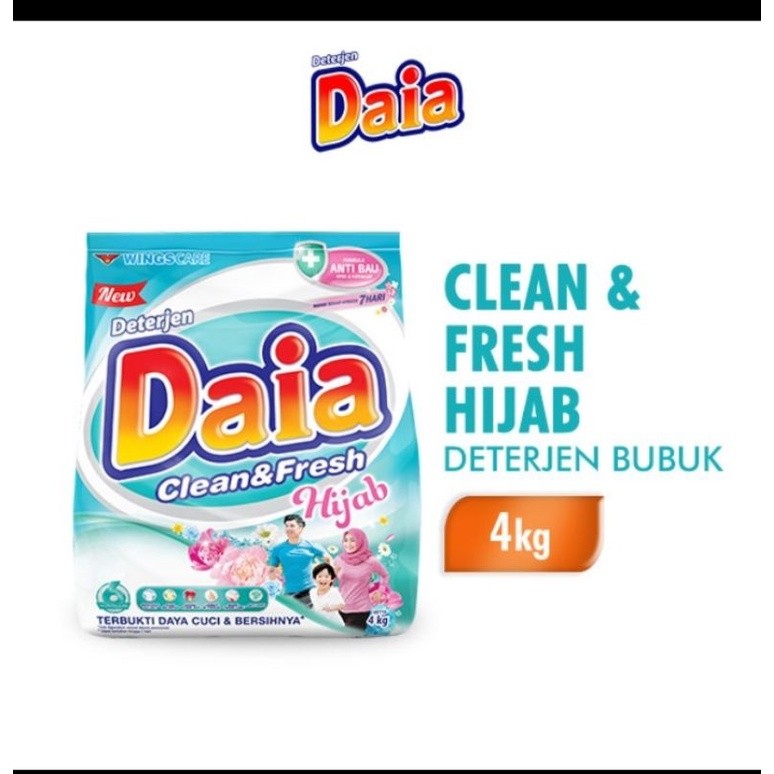 Daia Deterjen Bubuk 4 Kg Jumbo Termurah Anti Apek