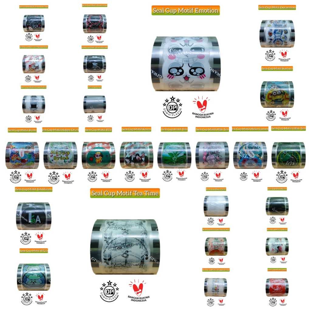 PLASTIK LID CUP SEALER CUP SEAL CUP 1000 CUP BLOK HITAM POLOS BLACK BISA TULIS NAMA