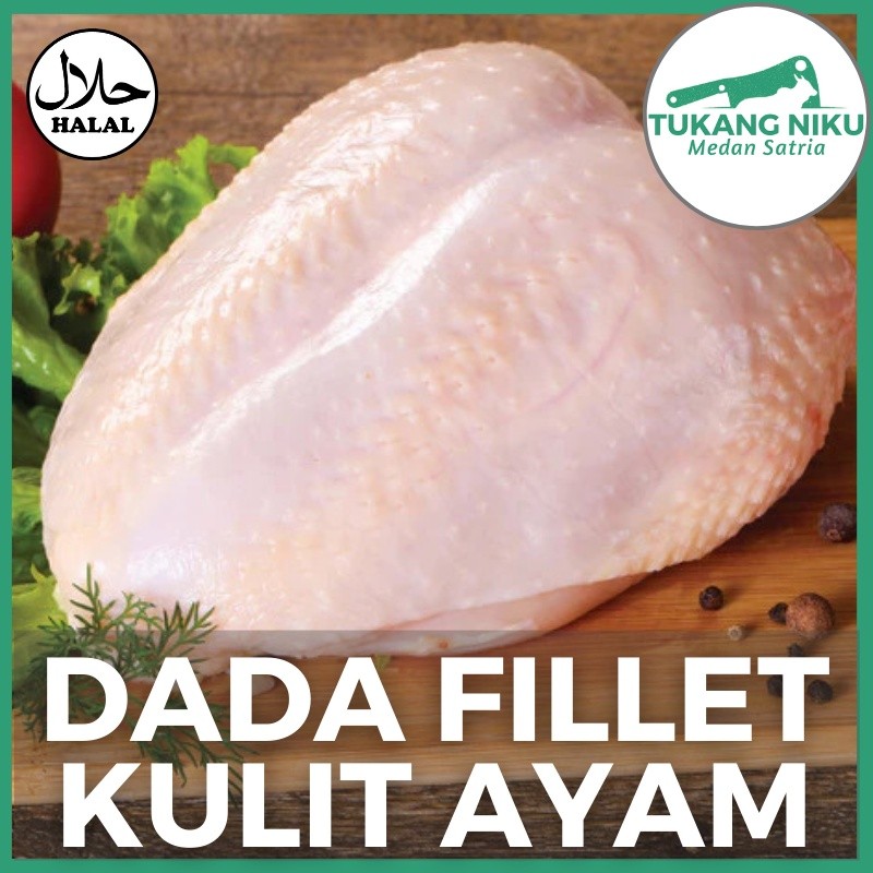 

Dada Fillet Ayam Kulit - Halal Daging Tanpa Tulang Segar Frozen Boneless Filet Fresh Beku Potong