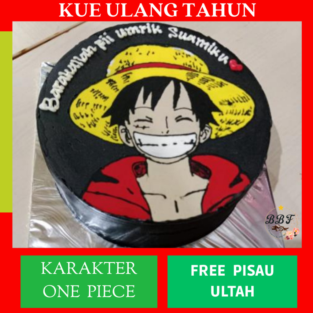 

Kue Ulang Tahun Karakter / Kue Ulang Tahun One Piece/ Birthday Cake / Korean Bento Cake