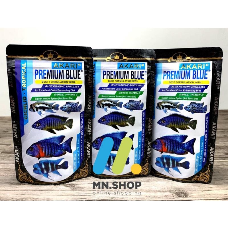 Akari Premium Blue CichlidTropical 100Gram. Pelet Cichlid