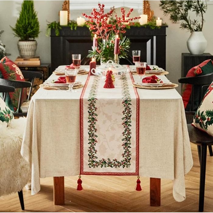 Garland Table Runner // Table Runner // Dekorasi Natal // Hiasan Natal // Christmas Viral Fyp