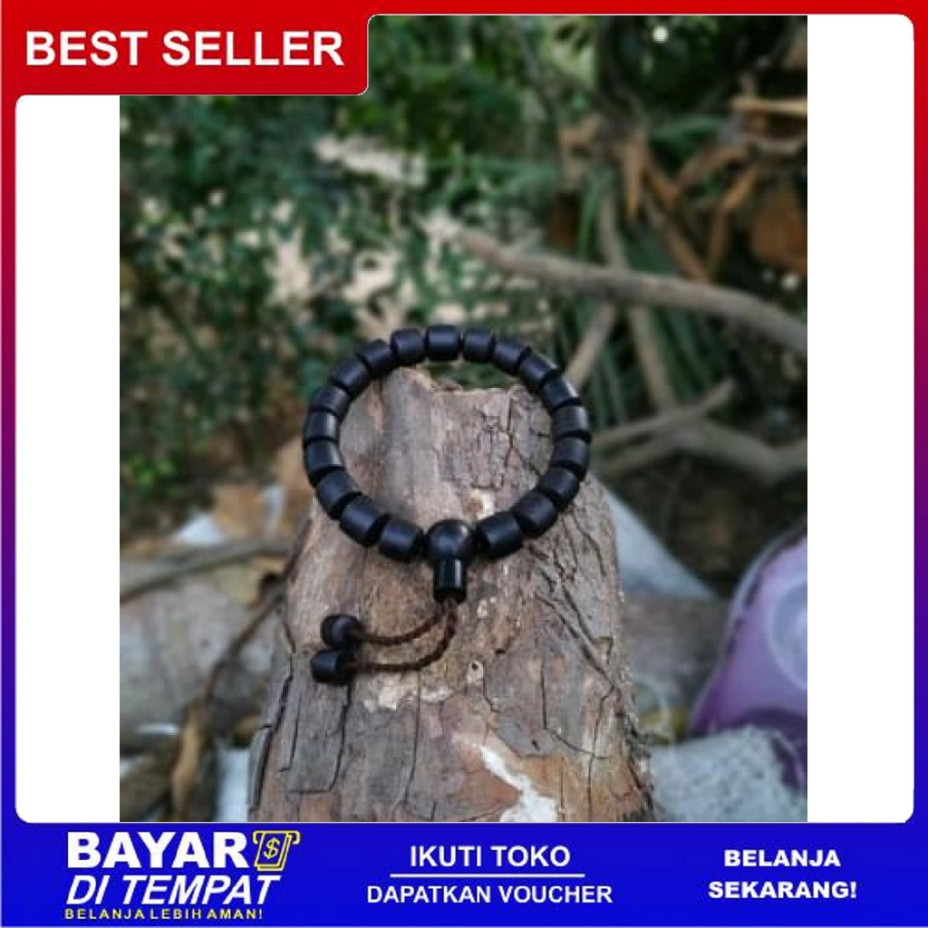 FREE ONGKIR GELANG KAYU GALIH POHON KELOR HITAM SUPER HITAM JAWA BISA COD