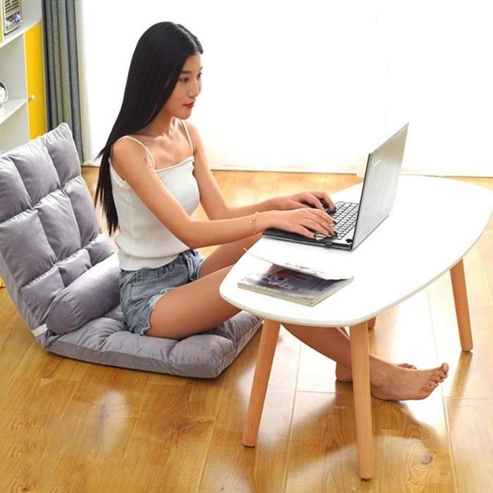 fifia Kursi Lipat Santai Lesehan Sandaran Sofa + Bantal - Bean Bag Kursi Sofa Malas Dengan Bantal