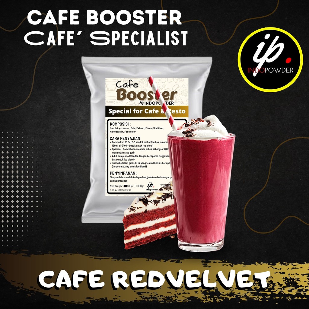 

IP Jakarta - Bubuk Minuman 500gr PREMIUM CAFÉ BOOSTER REDVELVET Untuk Cafe, Waralaba dan Resto