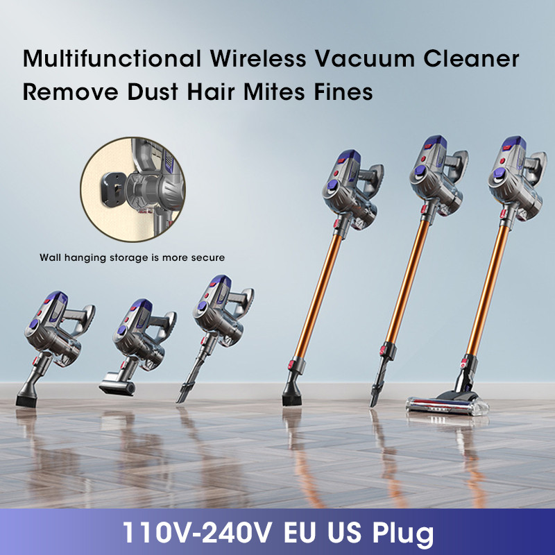 Penyedot Debu Nirkabel Penyedot Debu Genggam Tanpa Kabel Motor Ganda Penyapu Listrik Multifungsi 10k