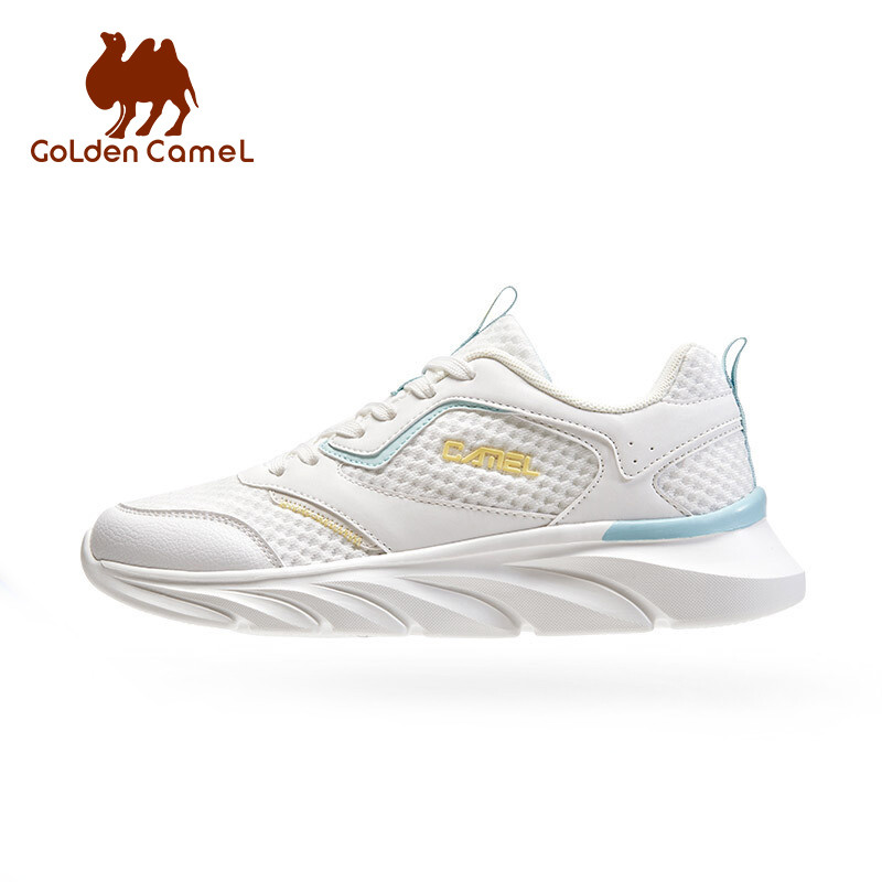 Sepatu Lari Wanita Unta Emas Sepatu Kets Olahraga Anti Air Dapat Dipakai Sneaker Berjalan Jogging Ka