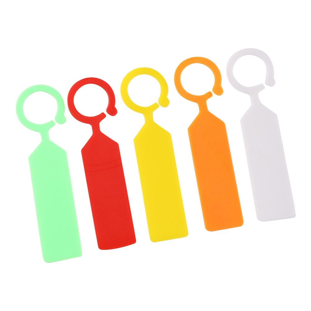 Label Tanaman Plastik Label Cincin Taman Pembibitan Penanda Pot Tag Gantung Tiang Tag Kerah Bonsai R