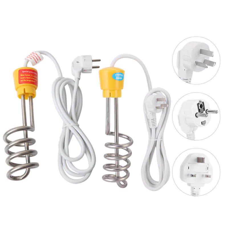 Pemanas Air Portabel Baja Tahan Karat 3000W Ketel Listrik Pemanas Air Tabung Spiral Celup 220V