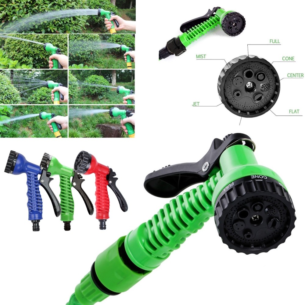 Nosel Semprotan Selang Taman Plastik Dapat Disesuaikan Pistol Penyiraman Halaman Rumput Penyemprot M
