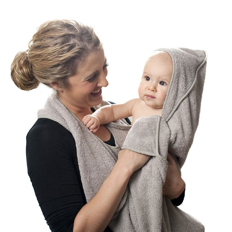 Handuk Mandi Bayi Katun Combed 90CM * 90CM Celemek Bertudung Handuk Mandi Kualitas Tinggi Penyerap H