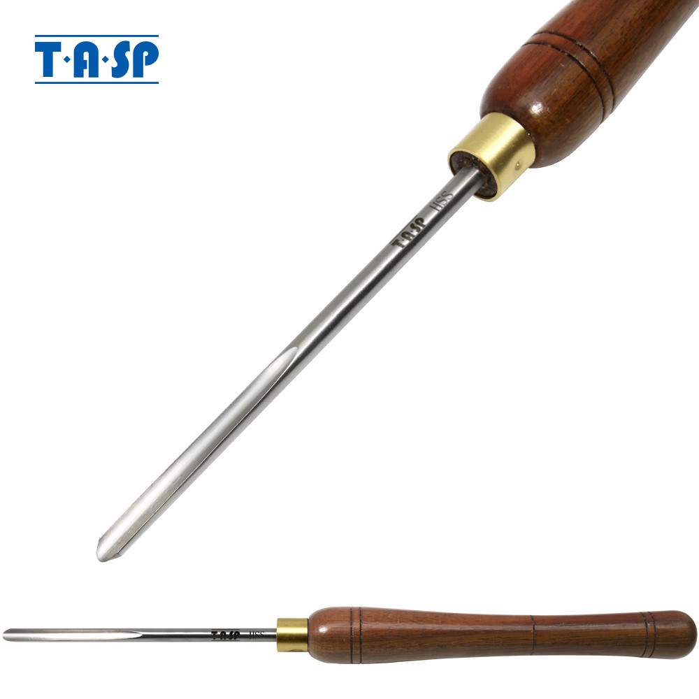 TASP 6.3Mm 1/4 "Spindle Gouge Alat Pembubutan Kayu Seruling Berbentuk V Pahat Hidup Seadanya Kayu Pi