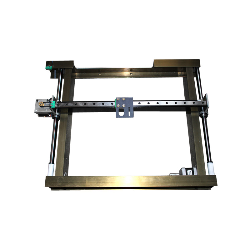 X Y Tahap Meja Merencanakan Bingkai Rel Panduan Persegi Sumbu Ganda untuk Mesin Ukiran Laser CO2 DIY