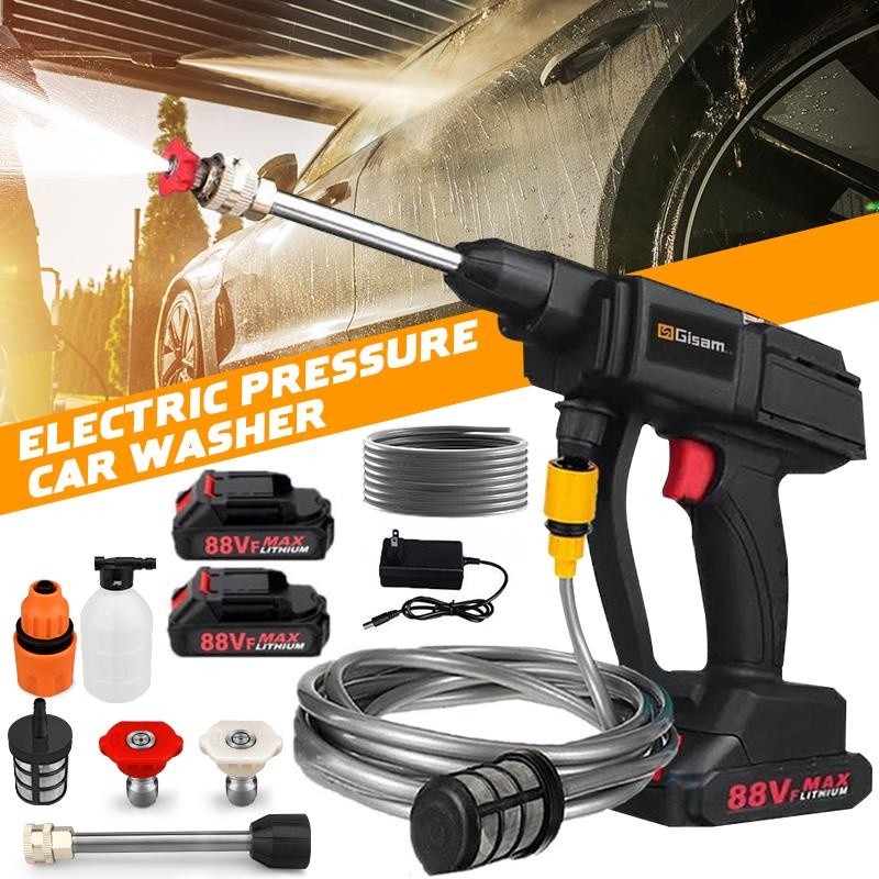 Pistol Air Cuci Mobil Tanpa Kabel 30BAR Pistol Air Semprotan Mesin Cuci Mobil Pembersih Tekanan Ting