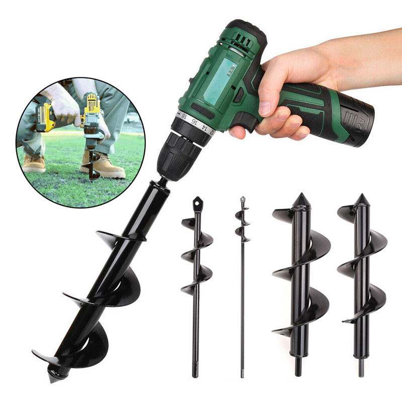 Mata Bor Tanah Bor Biji Batang Pendek Bor Putar Tangan Bor Listrik Batang Sekrup Tanaman Kebun Mata 