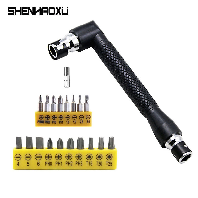 19 Buah Kunci Pas Soket Mata Obeng Mini 6.35Mm 1/4 Inci Set Alat Reparasi Tangan Batang Penghubung B