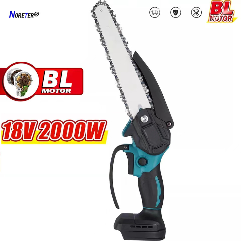 Gergaji Listrik Mini 8 Inci Pemotong Kayu Tanpa Kabel Pemangkas Taman untuk Peralatan Listrik Gergaj