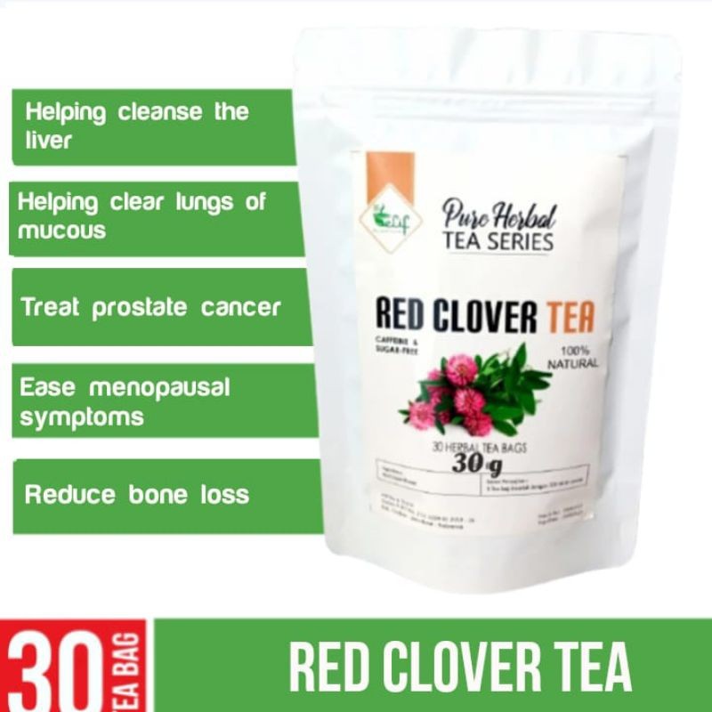 

ELIF TEA AND TISANE Red Clover Tea : Pure Organic Red Clover Flower Tea (30 Tea Bag) [PREMIUM]