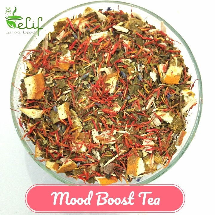 

ELIF TEA Big Pack Mood Boost Tea : Yerba Mate, Siberian Ginseng, Ginkgo Leaf, Safflower [PREMIUM]