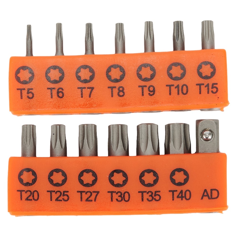 14 Buah Mata Obeng Torx 25Mm dengan Lubang T5-T40 1/4 Inci Kunci Pas Soket Adaptor Ekstensi Set Bit 