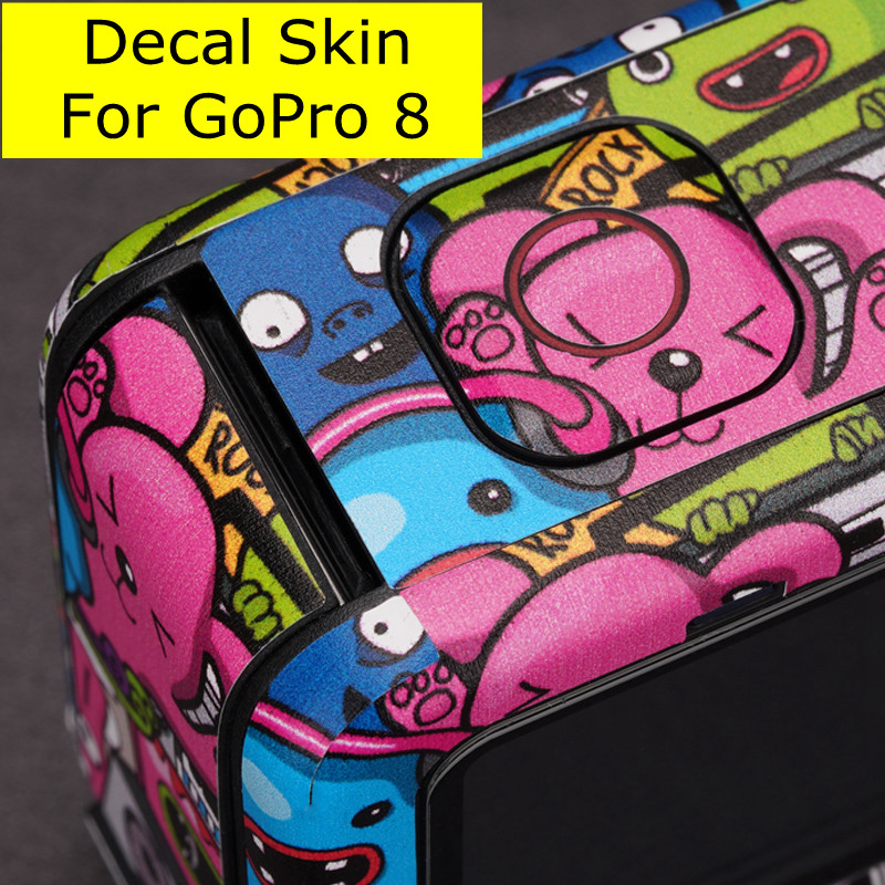 Untuk GoPro 8 Stiker Kulit Vinil Pembungkus Film Aksi Kamera Video Pelindung Tubuh Stiker Mantel unt