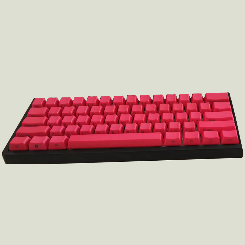 OEM Red Keycaps Thick PBT ANSI ISO Layout Top Print Side Blank for Cherry MX Switches of Mechanical 