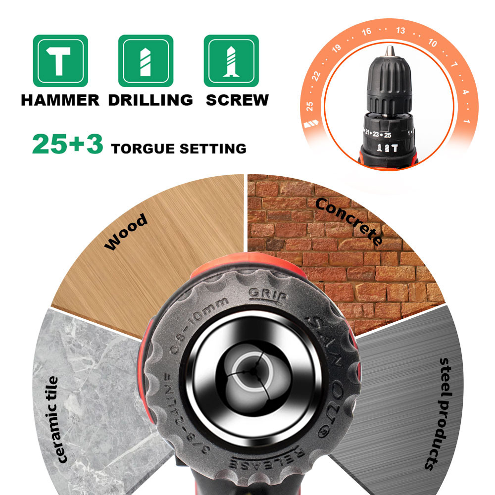 JLD 36VF MESIN BOR BATERAI BOR 36-2 BOR IMPACT LISTRIK BOR CORDLESS  10MM BOR CAS/3MODE-BOR