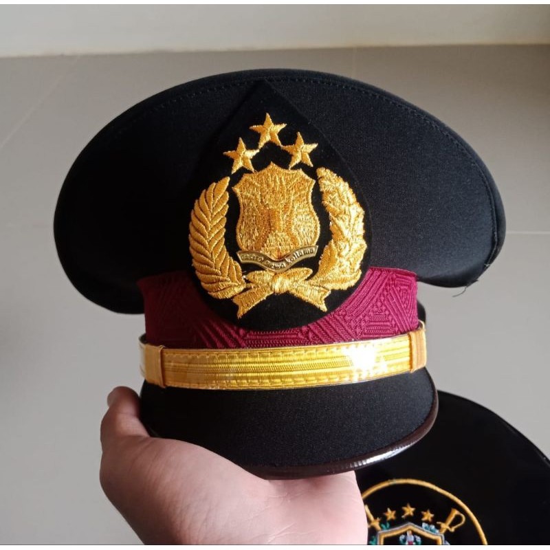 Favv Your Pets Pet Pama Pdh Polri + Sarung Tas Pet Logo Rad52 + Tribrata Premium Merek Hm Mawardi