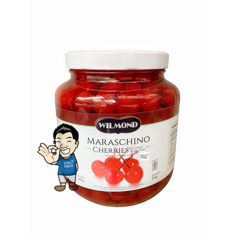 

Wilmond Maraschino Cherries In Syrup With Stem- Cherry Ceri Tangkai 2 Kg