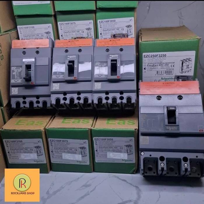 Mccb / Breaker Ezc250F 250A 18Ka 3Pole . Ezc250F3250 ,Ezc100F3100 ,Ezc100F3075 , Ezc100F3050